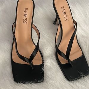 Wet kiss brand black sandals. Worn once